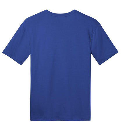 Rear View of Deep Royal District Perfect Weight Tee. DT104 plain
