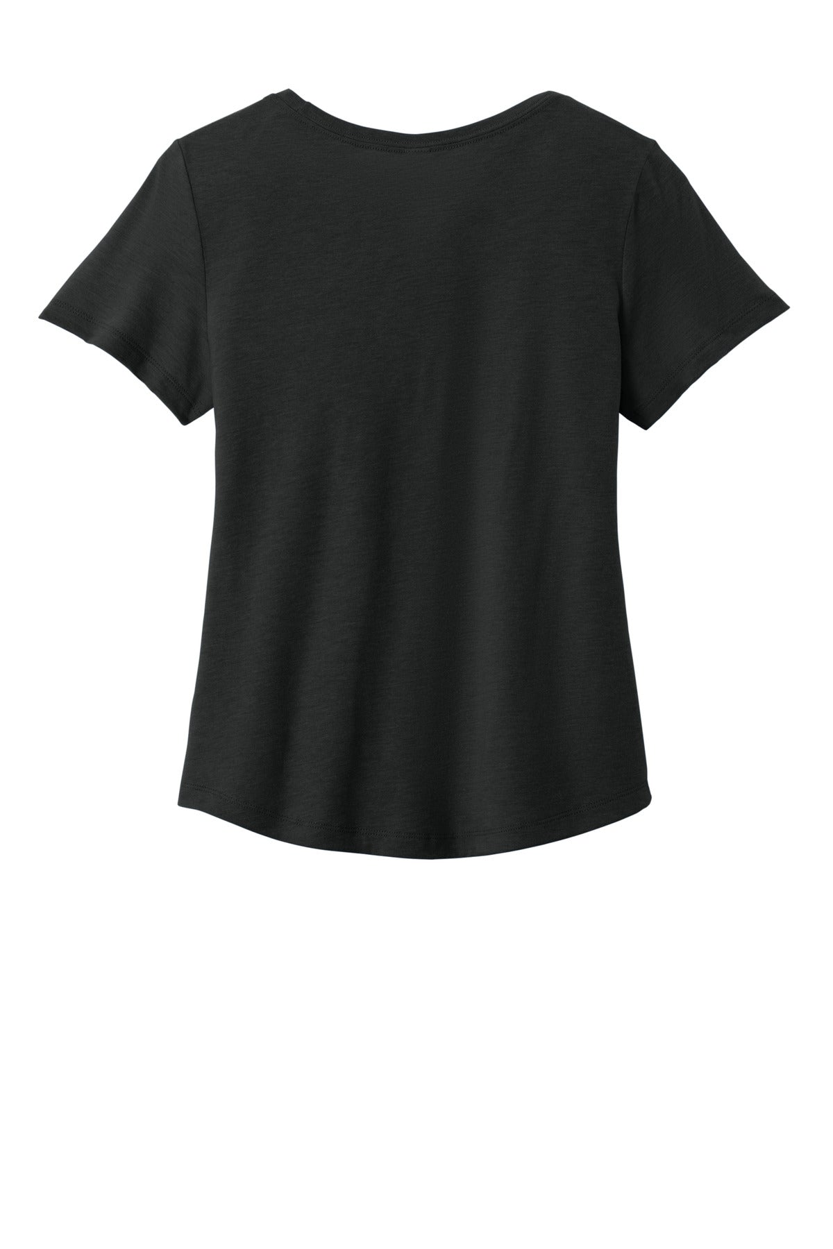 Rear View of DeepBlack Allmade Women's Relaxed Tri-Blend Scoop Neck Tee AL2015 plain