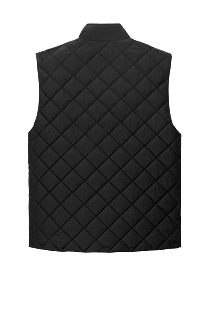 Rear View of DeepBlack Brooks Brothers Quilted Vest BB18602 plain