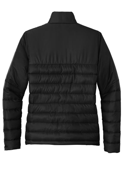 Rear View of DeepBlack Eddie Bauer Women's Quilted Jacket EB511 plain