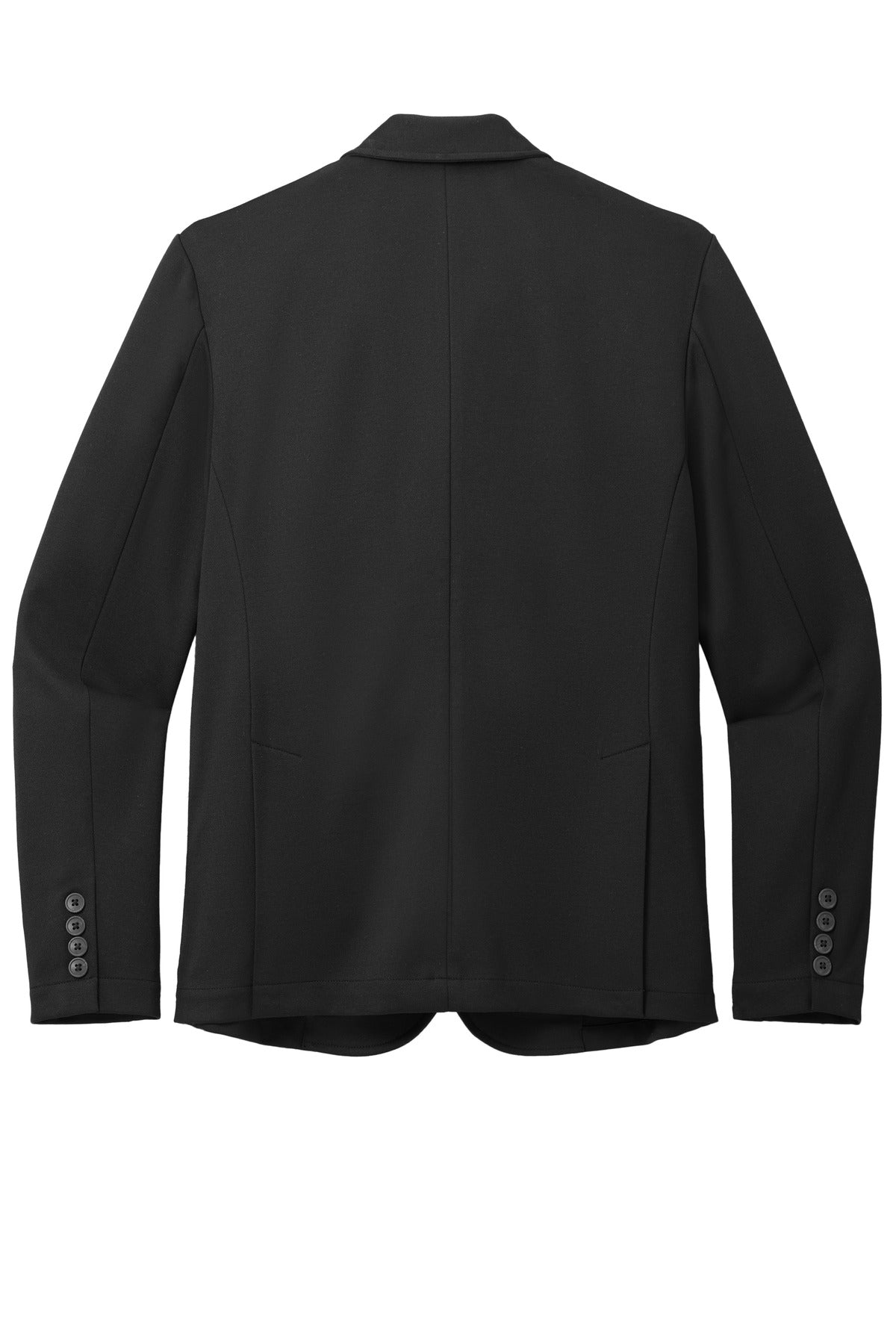Rear View of DeepBlack Mercer+Mettle Relaxed Knit Blazer MM3030 plain