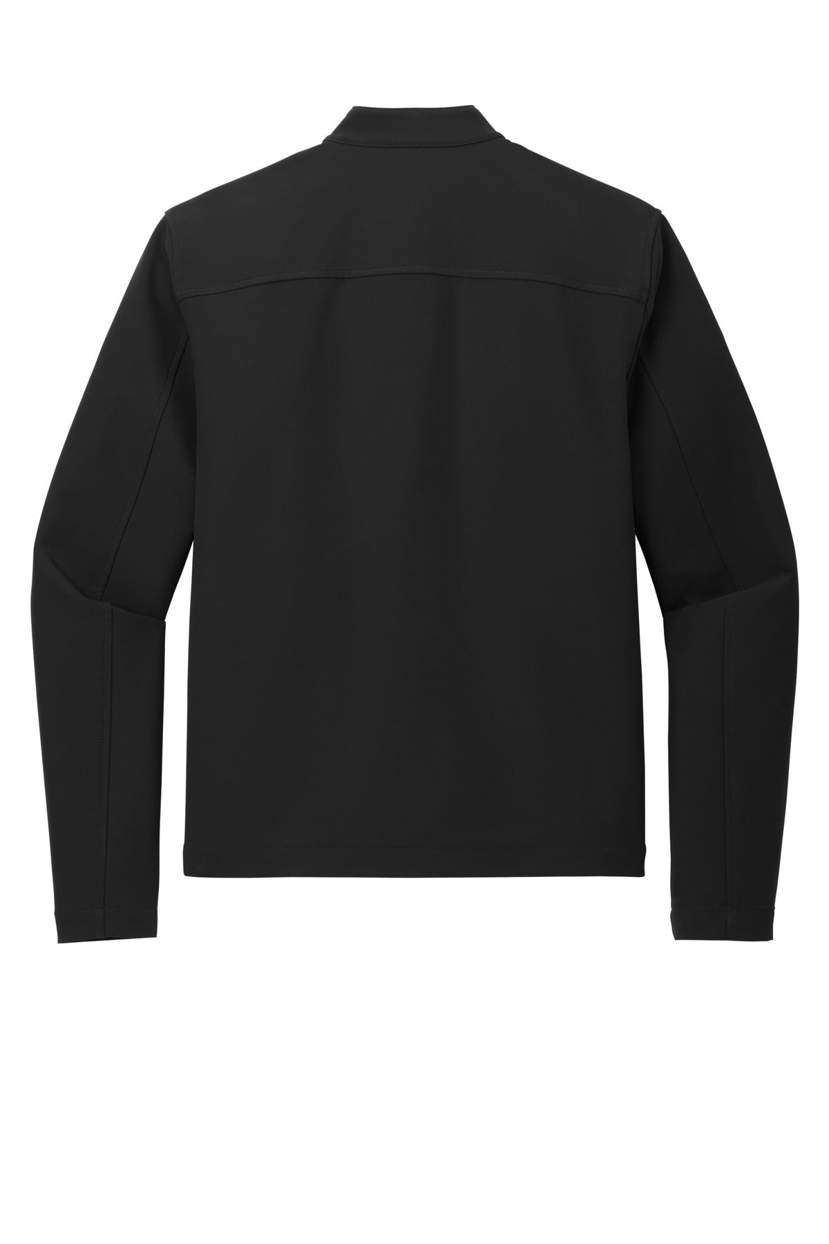 Rear View of DeepBlack Mercer+Mettle Stretch Soft Shell Jacket MM7102 plain
