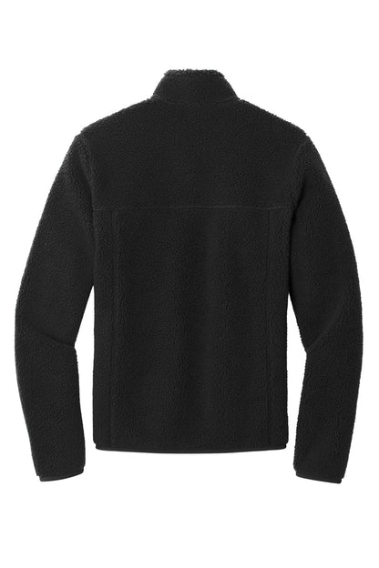 Rear View of DeepBlack Port Authority Camp Fleece Snap Pullover F140 plain