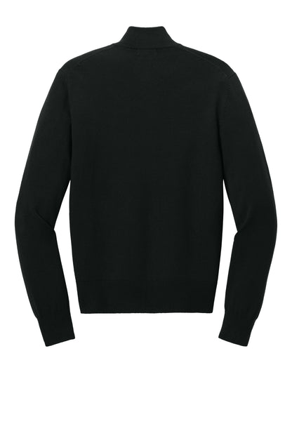 Rear View of DeepBlack Port Authority Easy Care Full-Zip Sweater SW2901 plain