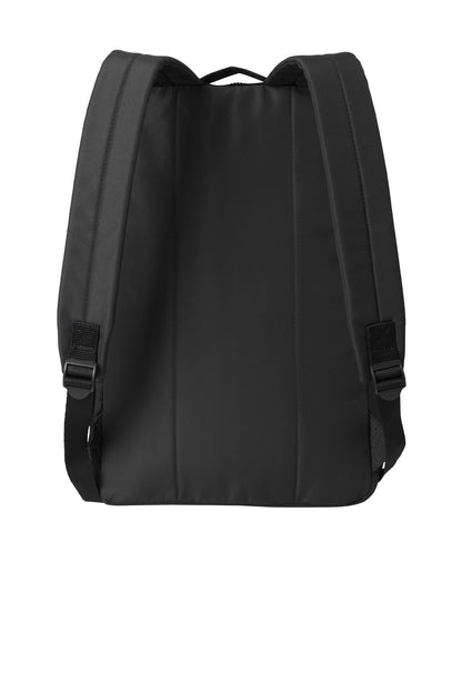 Rear View of DeepBlack Port Authority Matte Backpack BG235 plain