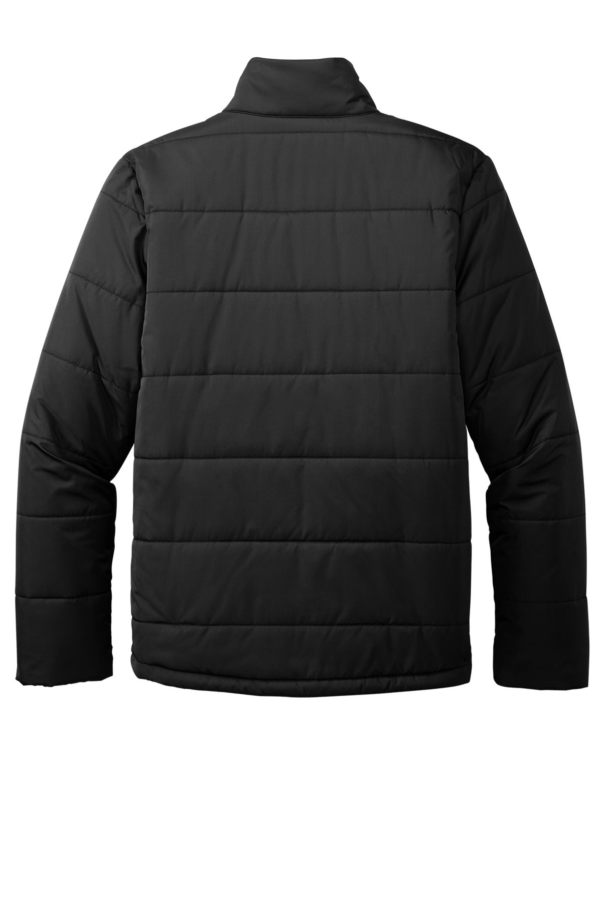 Rear View of DeepBlack Port Authority Puffer Jacket J852 plain