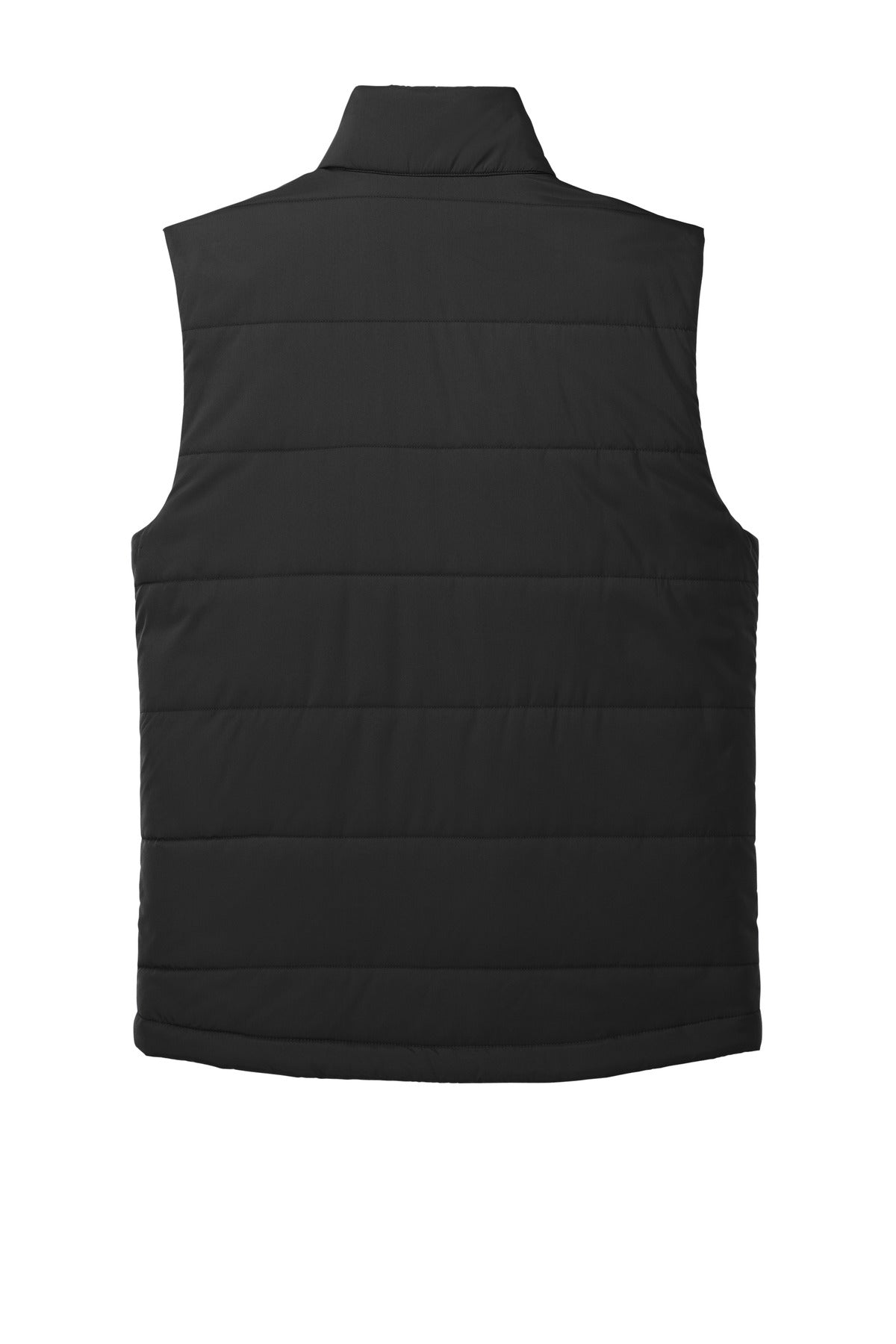 Rear View of DeepBlack Port Authority Puffer Vest J853 plain