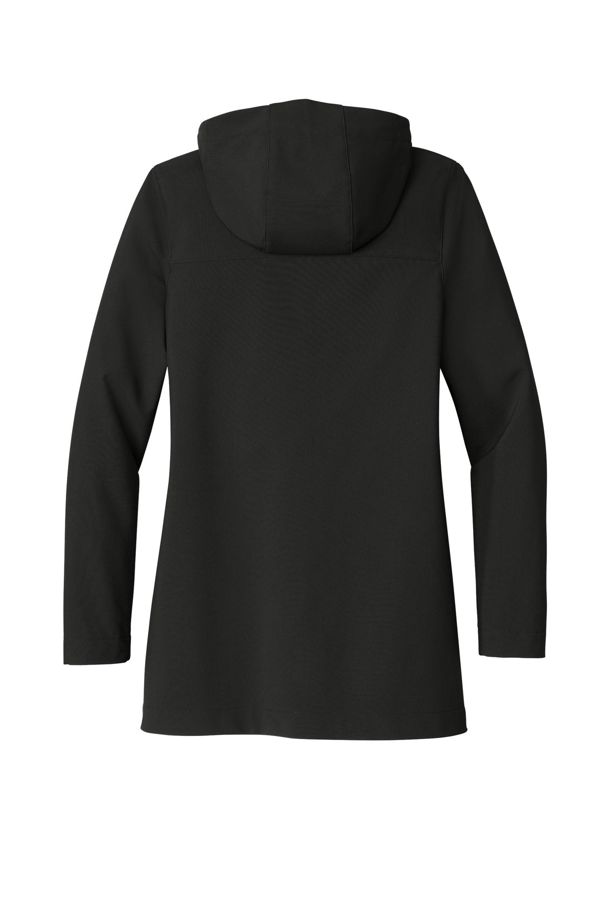 Rear View of DeepBlack Port Authority Women's Collective Outer Soft Shell Parka L919 plain