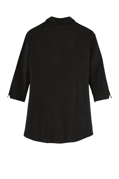 Rear View of DeepBlack Port Authority Women's Luxe Knit Tunic. LK5601 plain