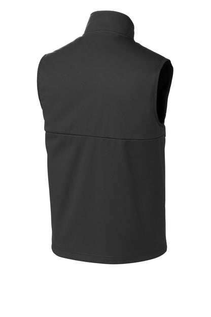Rear View of DeepBlack Sport-Tek Soft Shell Vest ST981 plain
