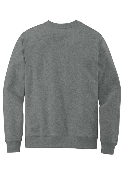 Rear View of DeepGreyHt District Re-Fleece Crew DT8104 plain