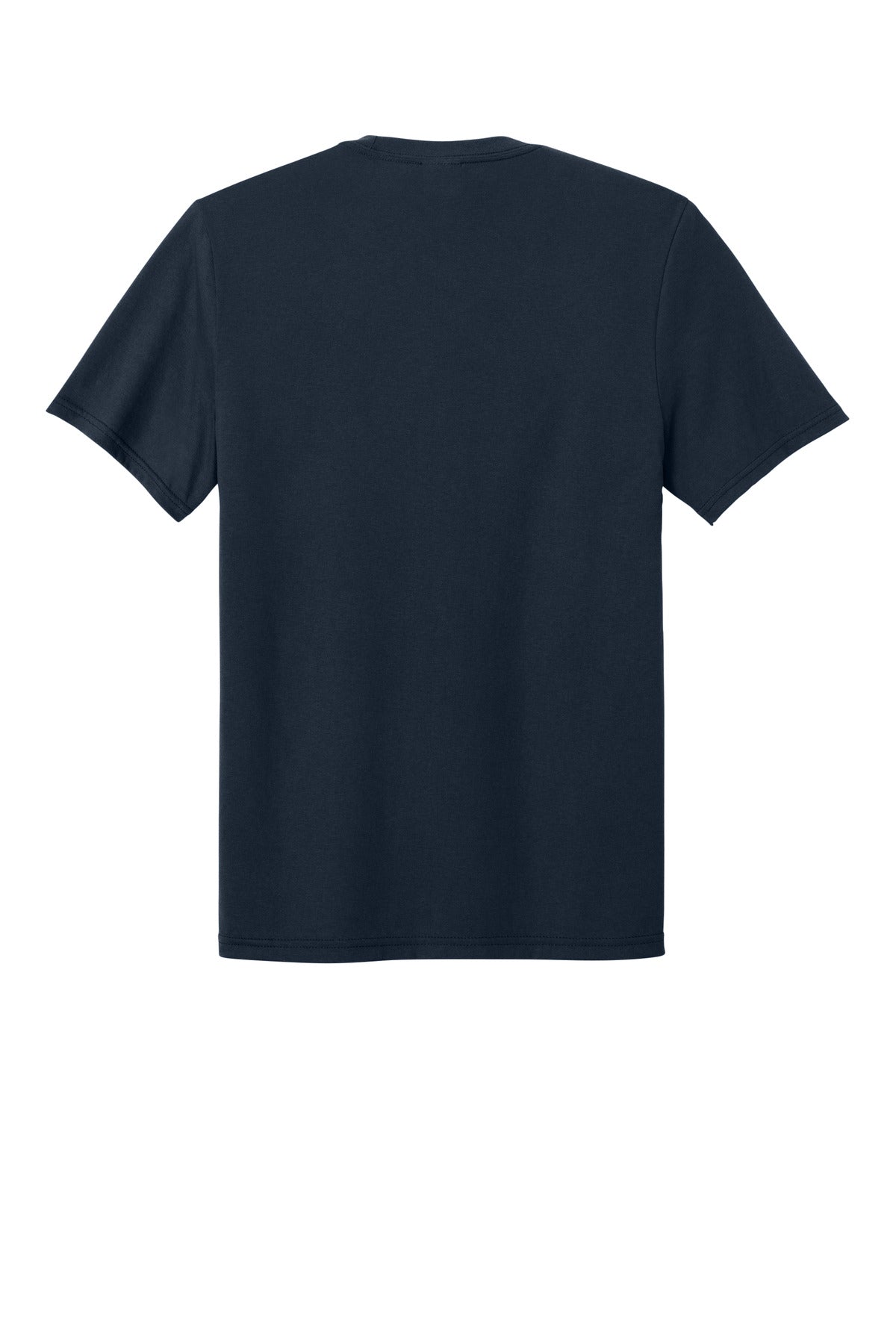 Rear View of DeepNavy Port & Co Tri-Blend Tee. PC330 plain