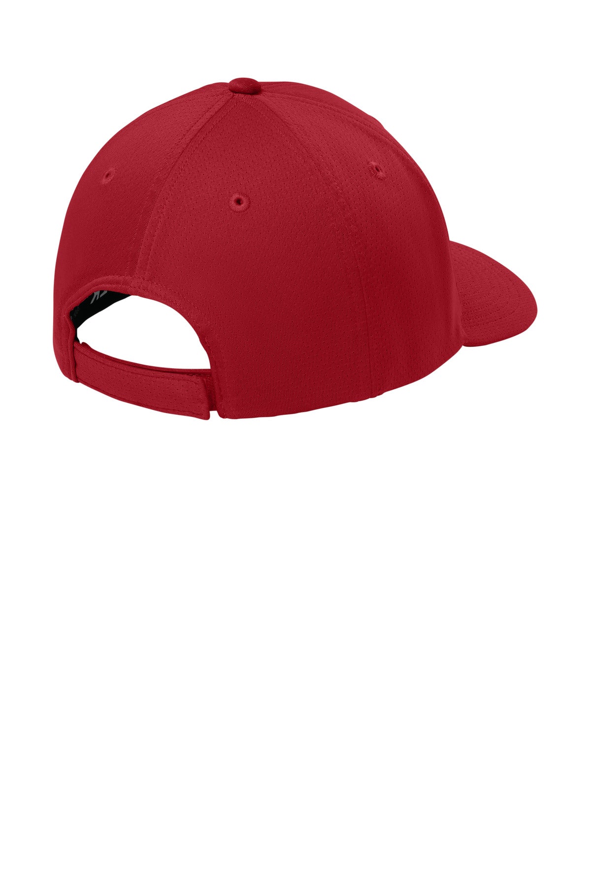 Rear View of DeepRed Sport-Tek Impact Mesh Stretch-Tek Adjustable Cap STC71 plain