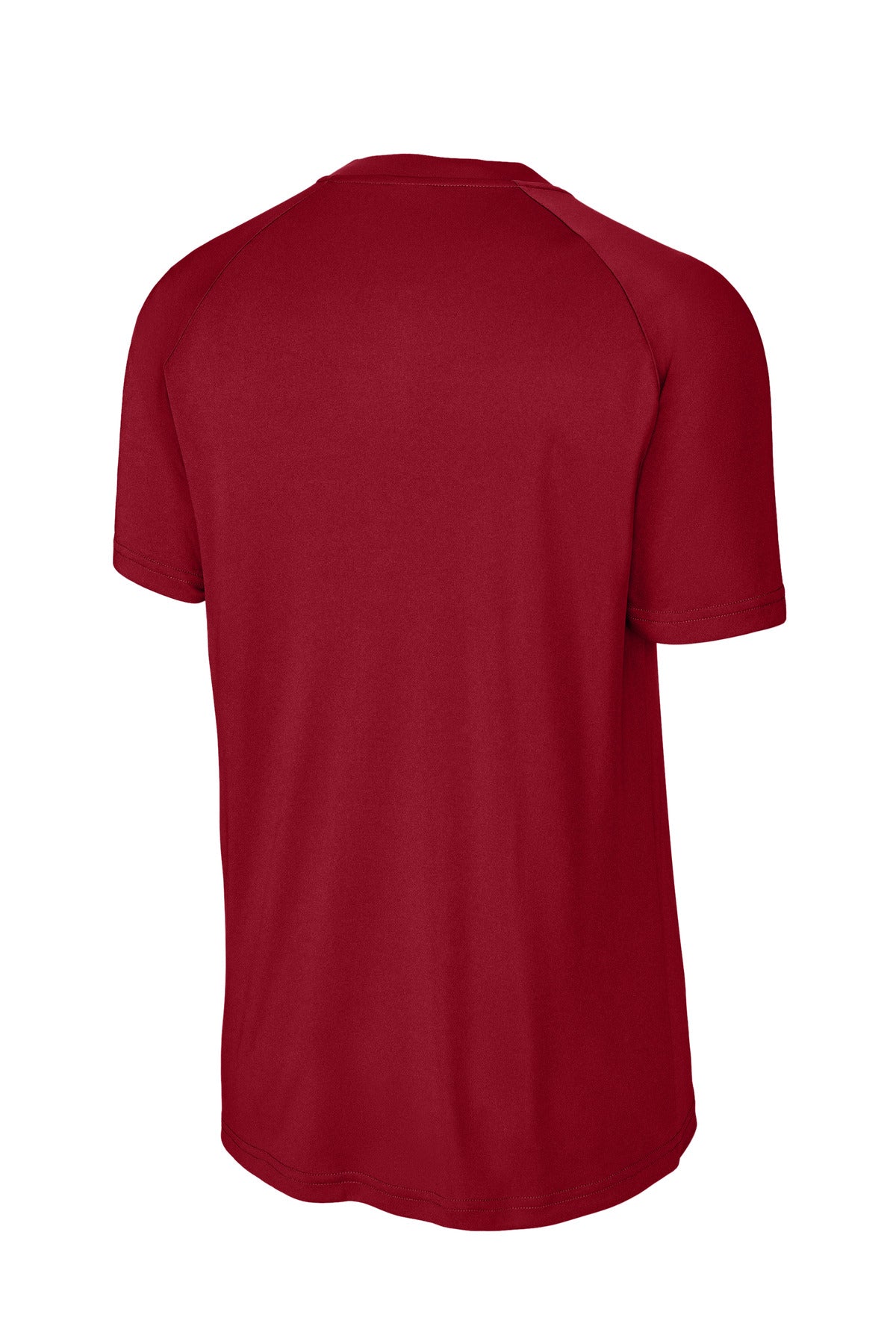 Rear View of DeepRed Sport-Tek PosiCharge Competitor 2-Button Henley ST359 plain