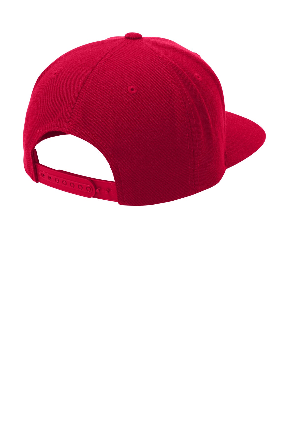 Rear View of DeepRed Sport-Tek YP Classics Flat Bill Snapback Cap. STC19 plain