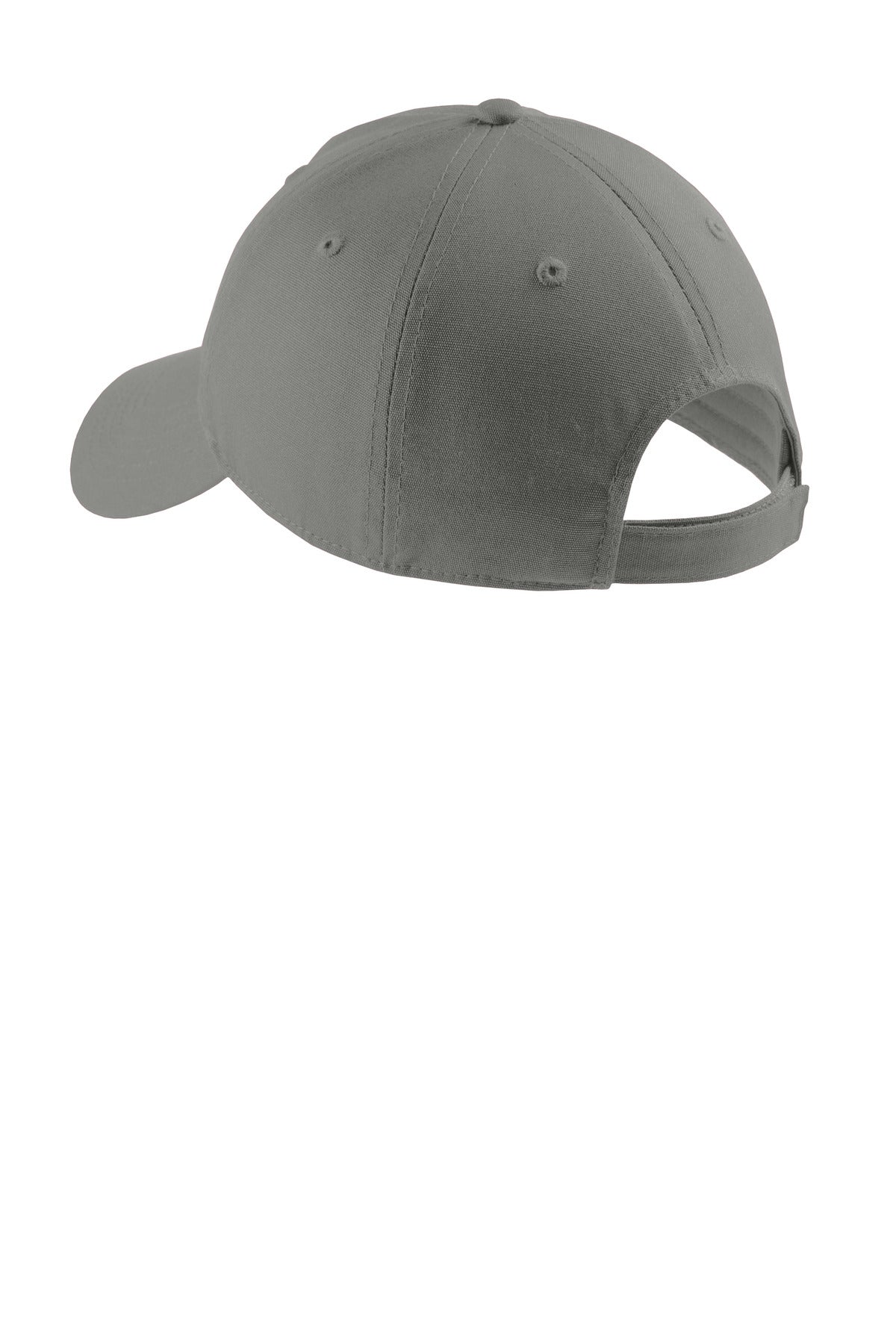 Rear View of DeepSmoke Port Authority Soft Brushed Canvas Cap. CP96 plain