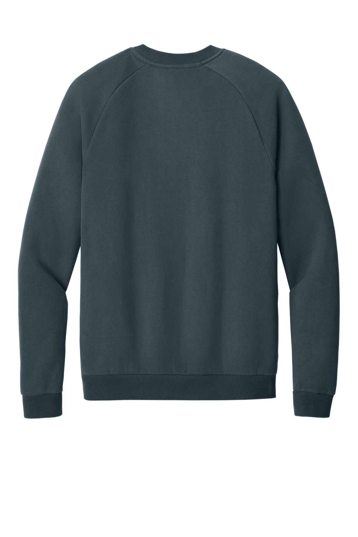 Rear View of DeepStlBlu District Cloud Fleece Crew DT7804 plain