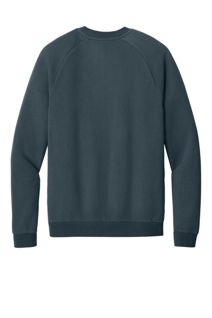 Rear View of DeepStlBlu District Cloud Fleece Crew DT7804 plain