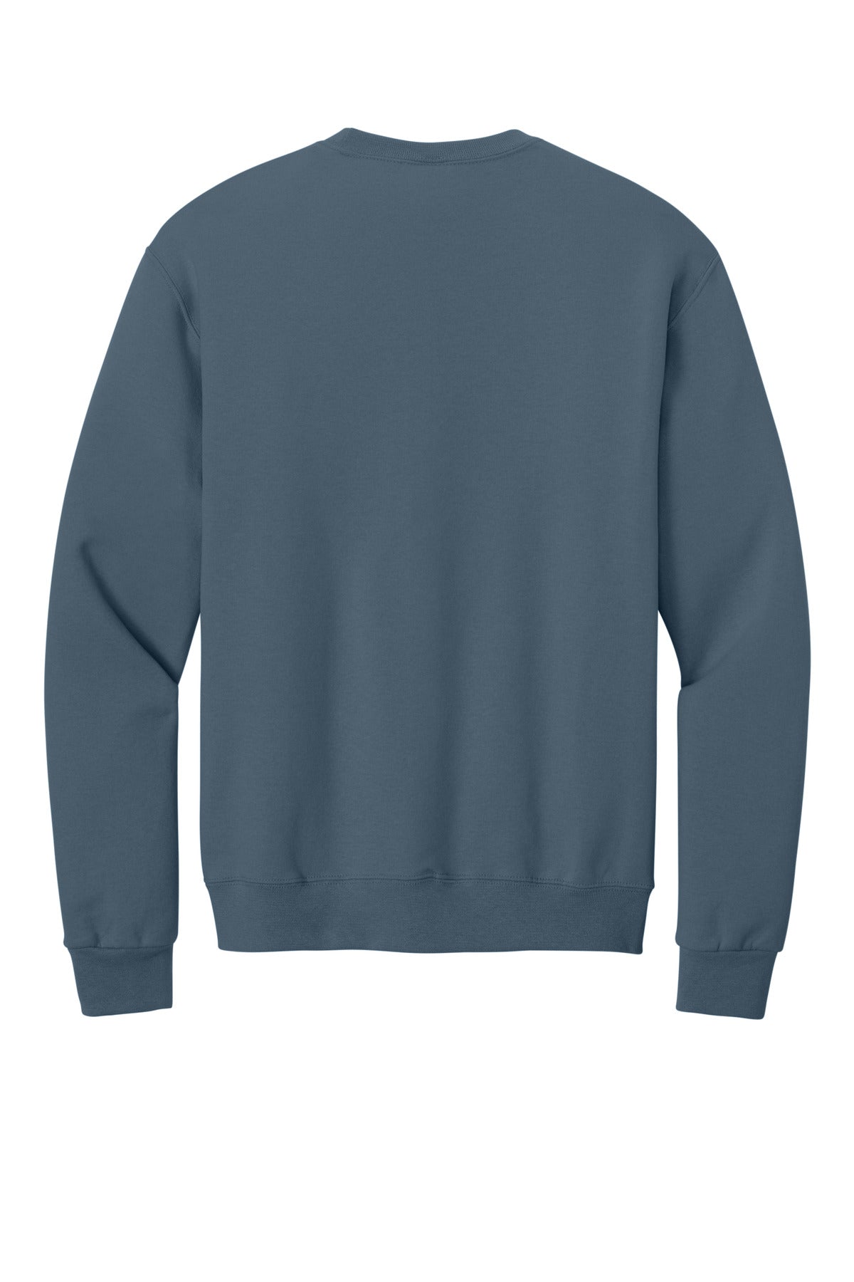 Rear View of Denim Jerzees - NuBlend Crewneck Sweatshirt. 562M plain