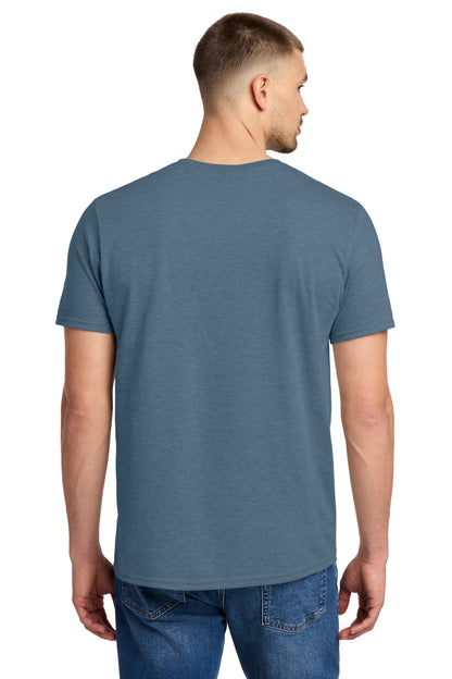 Rear View of DenimHthr Jerzees Premium Blend Ring Spun T-Shirt 560M plain