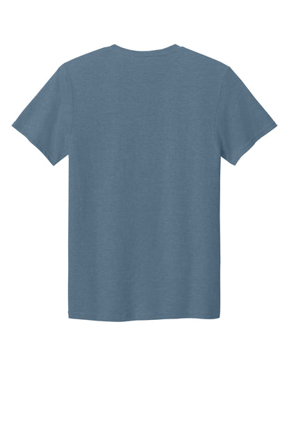 Rear View of DenimHthr Jerzees Premium Blend Ring Spun T-Shirt 560M plain