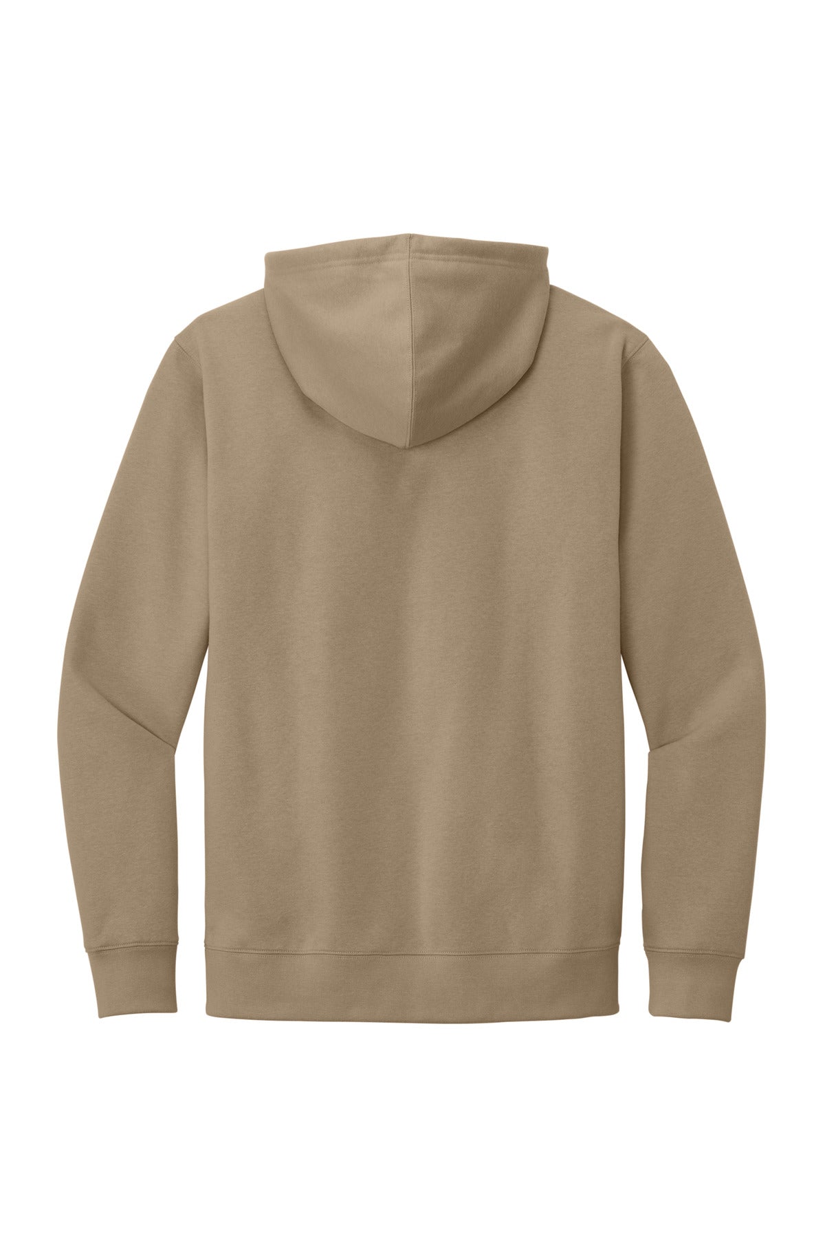 Rear View of DesertTan District V.I.T. Fleece Hoodie DT6100 plain