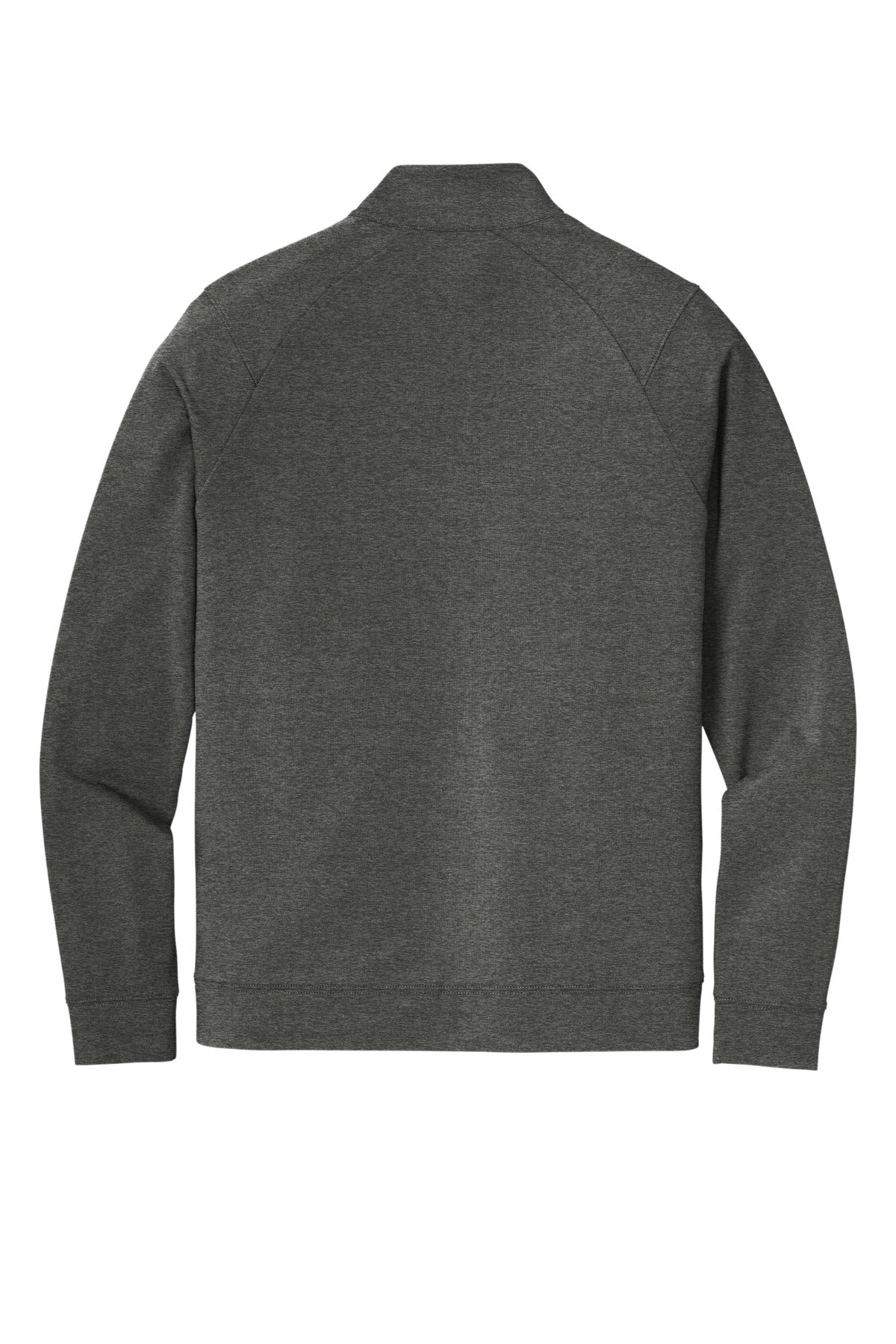 Rear View of DkGyHthr Sport-Tek Sport-Wick Flex Fleece Full-Zip. ST560 plain