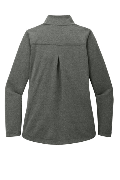 Rear View of DkGyHthr TravisMathew Women's Coveside Full-Zip TM1LD001 plain