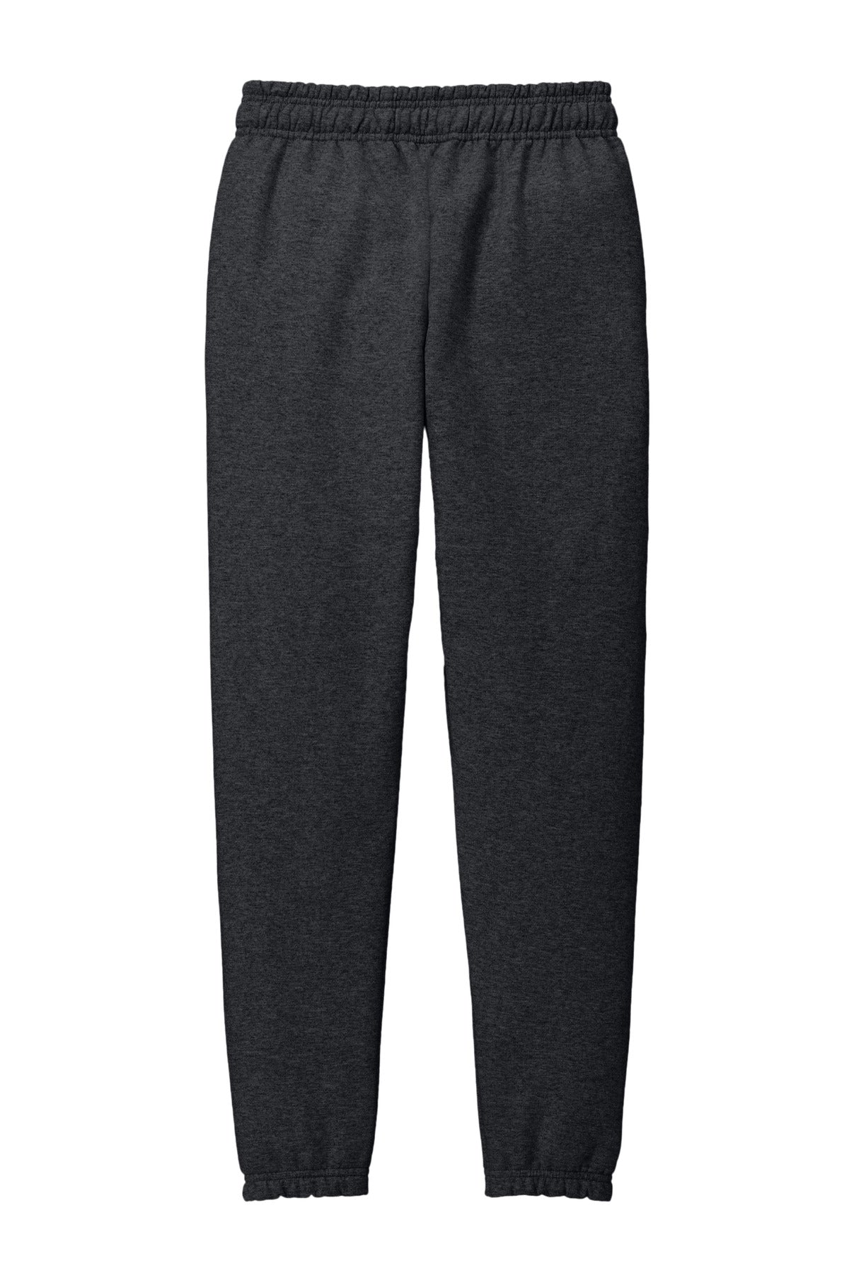 Rear View of DkHtGry Port & Co Core Fleece Sweatpant PC78SP plain