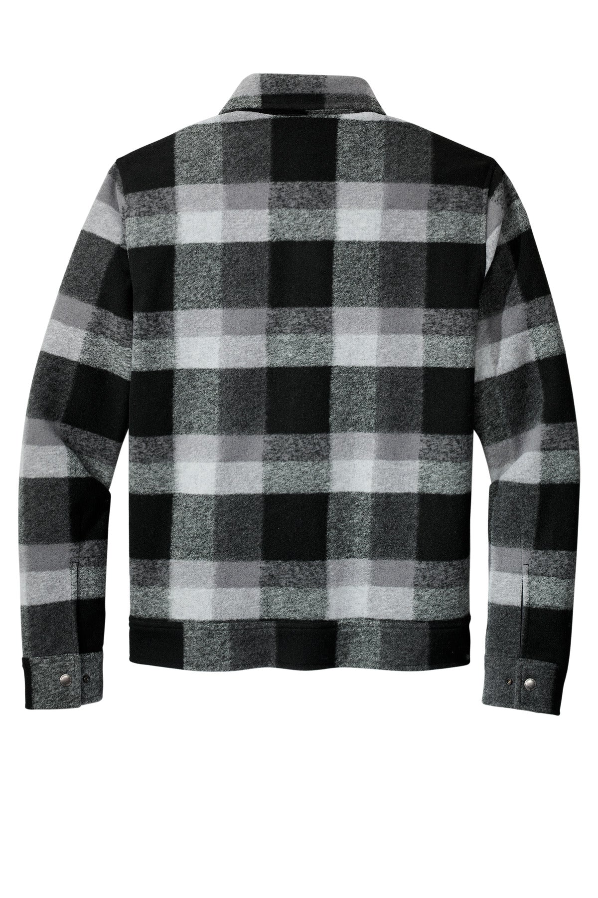 Rear View of DpBlkPlaid Russell Outdoors Basin Jacket RU550 plain