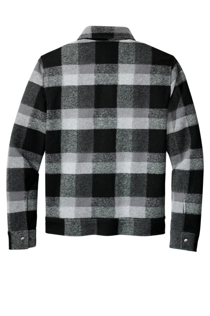 Rear View of DpBlkPlaid Russell Outdoors Basin Jacket RU550 plain