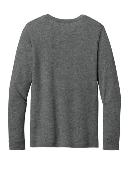 Rear View of DpHeather BELLA+CANVAS Unisex Heather CVC Long Sleeve Tee BC3501CVC plain