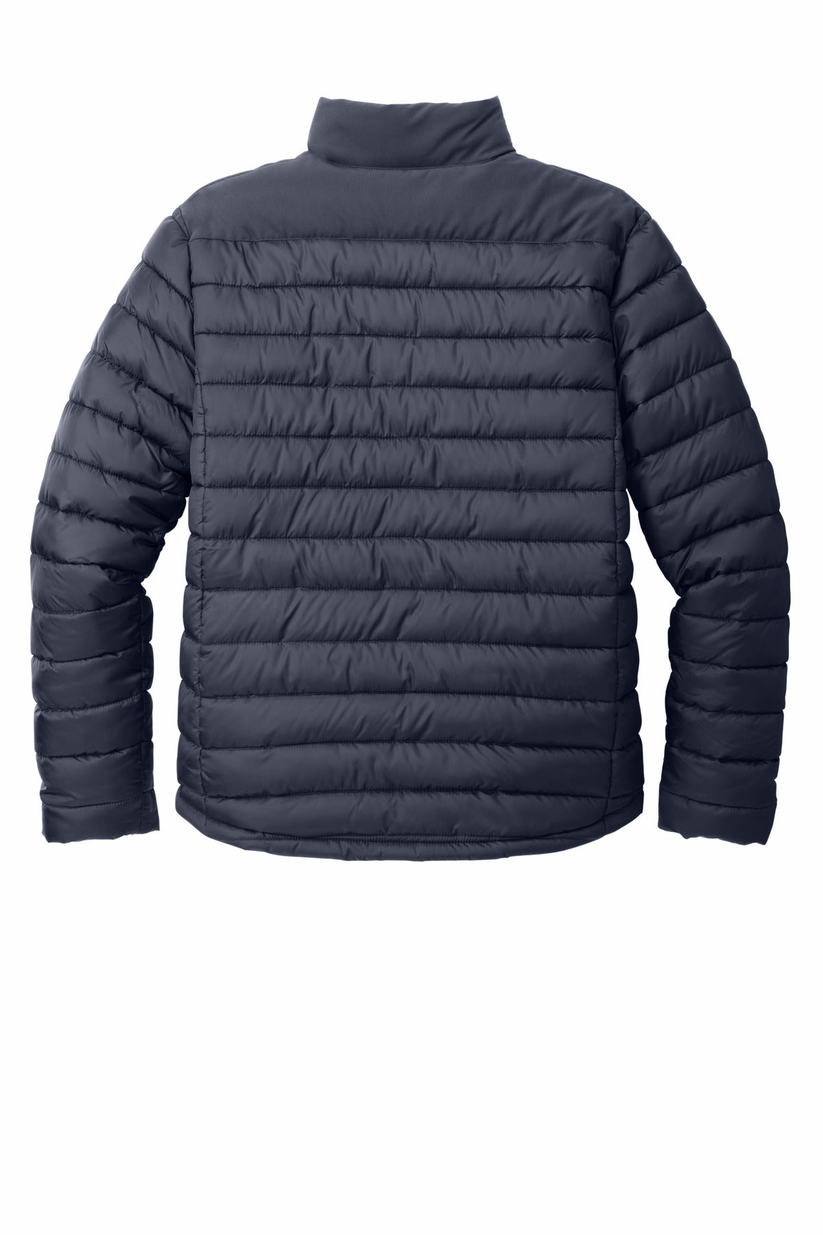Rear View of DsBlNavy Port Authority Horizon Puffy Jacket J364 plain