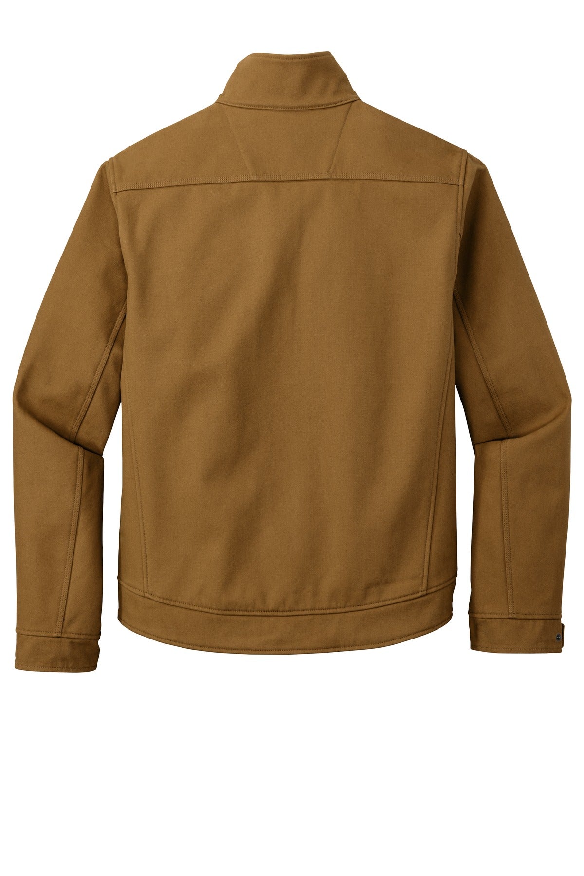 Rear View of Duck Brown CornerStone Duck Bonded Soft Shell Jacket CSJ60 plain