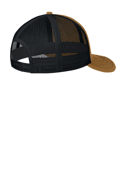 Rear View of DuckBrn/Bk Port Authority Snapback Trucker Cap. C402 plain