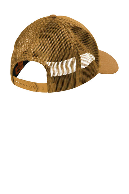 Rear View of DuckBrown CornerStone Canvas Mesh Back Cap. CS811 plain