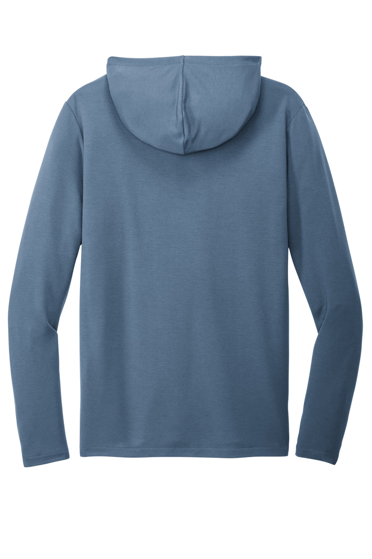 Rear View of DuskBlue Port Authority Microterry Pullover Hoodie K826 plain