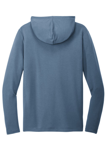 Rear View of DuskBlue Port Authority Microterry Pullover Hoodie K826 plain