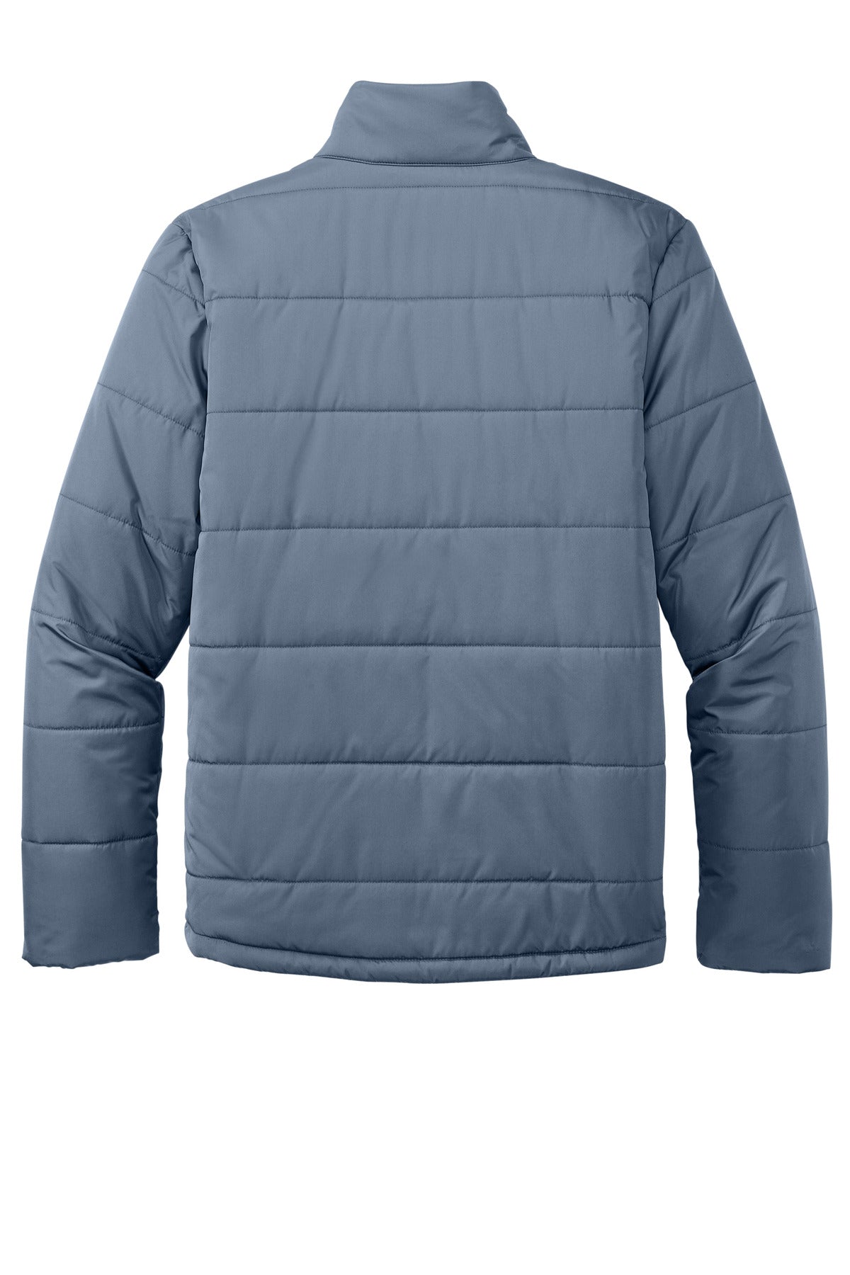 Rear View of DuskBlue Port Authority Puffer Jacket J852 plain