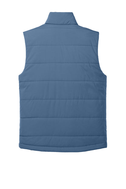 Rear View of DuskBlue Port Authority Puffer Vest J853 plain