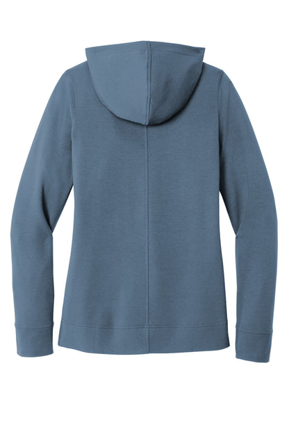 Rear View of DuskBlue Port Authority Women's Microterry Pullover Hoodie LK826 plain