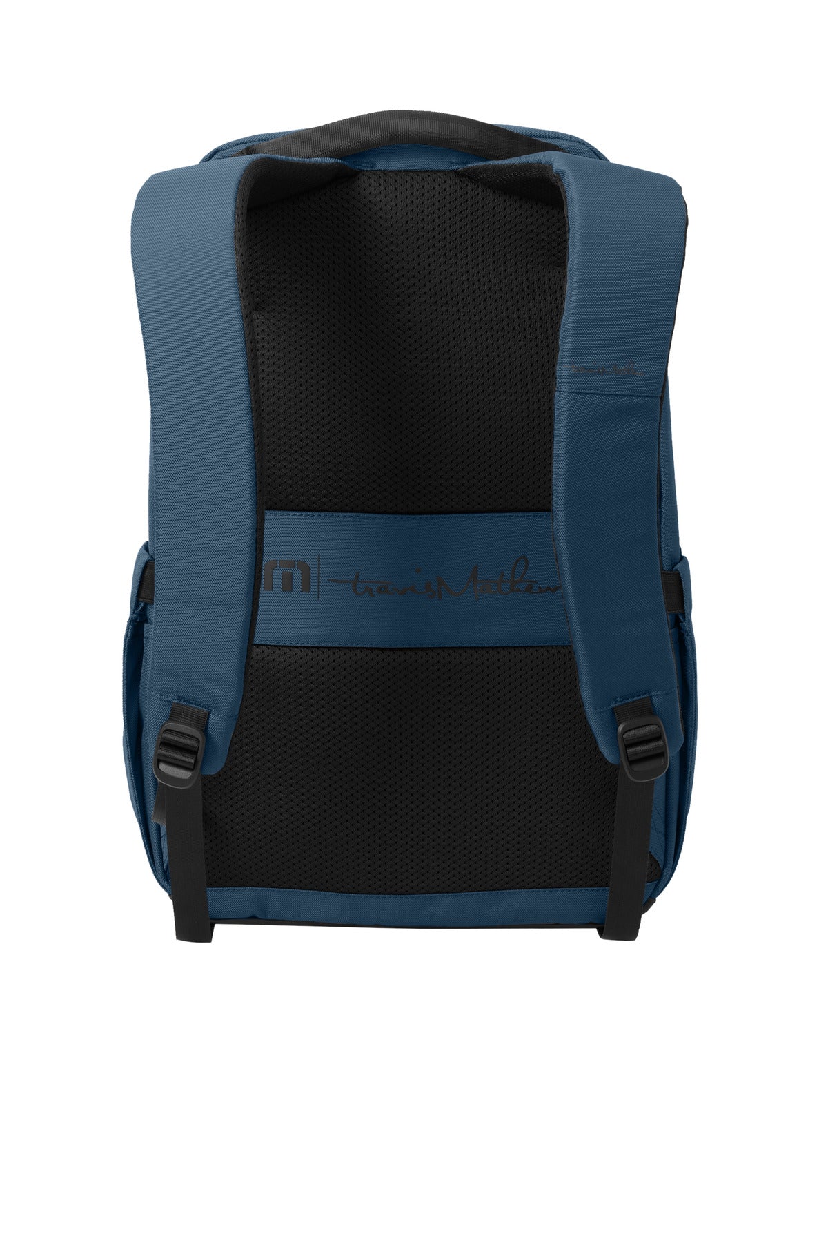 Rear View of DustyBlue TravisMathew Approach Backpack TMB100 plain