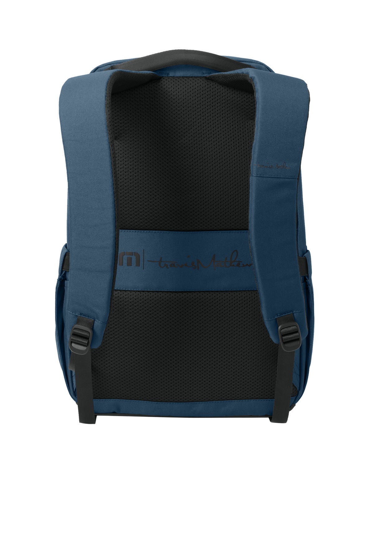 Rear View of DustyBlue TravisMathew Approach Backpack TMB100