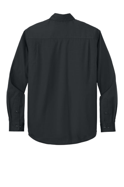 Rear View of EchoSteel CornerStone Long Sleeve Select Ripstop Shirt CSW174 plain
