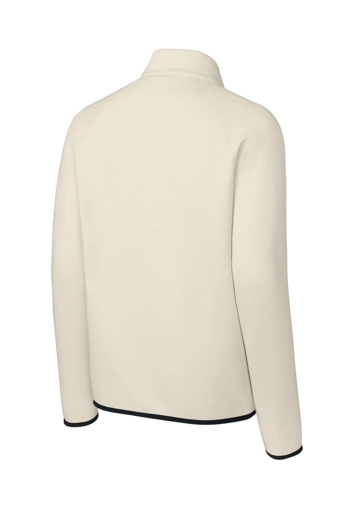 Rear View of Ecru Sport-Tek Phenom 1/4-Zip ST841 plain