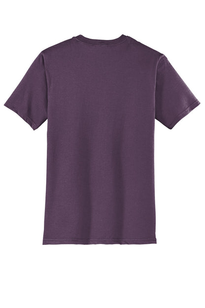 Rear View of Eggplant District Very Important Tee . DT6000 plain