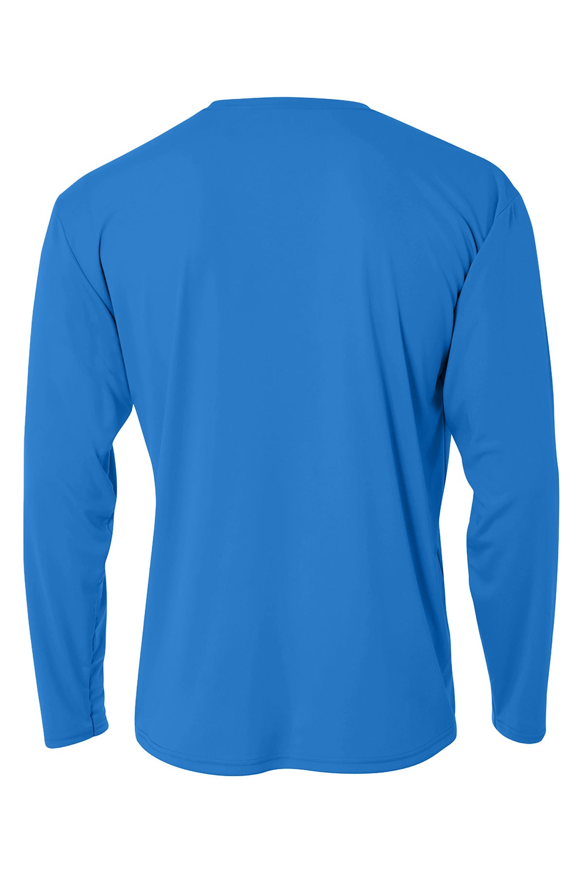 Rear View of ElecBlue A4 Cooling Performance Long Sleeve Tee A4N3165 plain