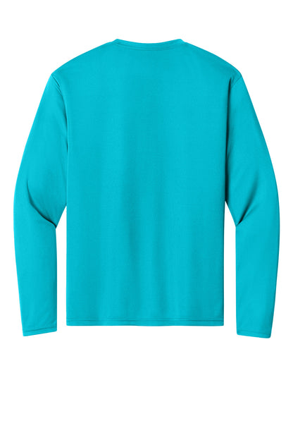 Rear View of ElecBlue A4 Cooling Performance Long Sleeve Tee A4N3165 plain