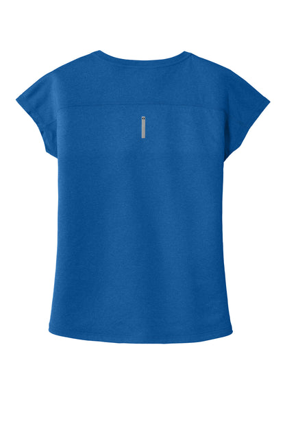 Rear View of Electric Blue OGIO Women's Pulse Dolman Tee LOE324 plain