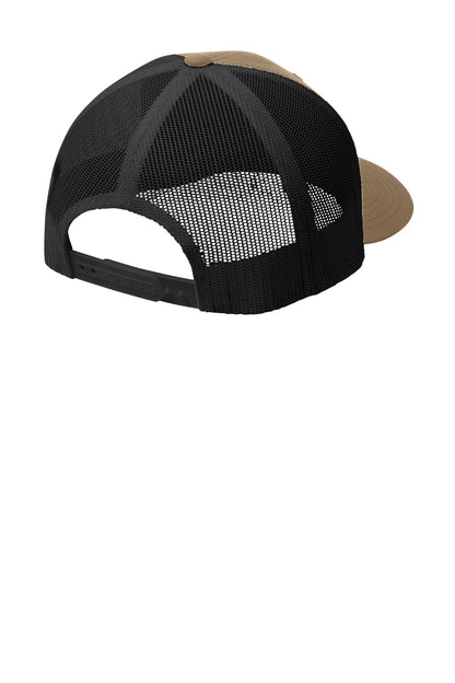 Rear View of ElmBrn/Blk Sport-Tek YP Classics Retro Trucker Cap. STC39 plain